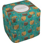 Coconut Drinks Cube Pouf Ottoman - 13" (Personalized)