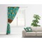 Coconut Drinks Curtain With Window and Rod - in Room Matching Pillow