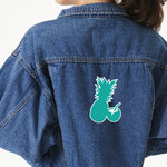 Coconut Drinks Twill Iron On Patch - Custom Shape - X-Large