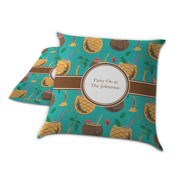 Coconut Drinks Decorative Pillow Case - TWO