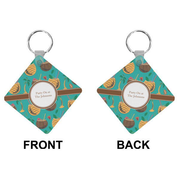 Coconut Drinks Diamond Keychain (Front + Back)