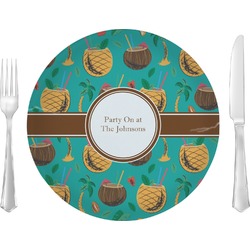 Coconut Drinks 10" Glass Lunch / Dinner Plates - Single or Set (Personalized)