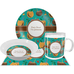 Coconut Drinks Dinner Set - Single 4 Pc Setting w/ Name or Text