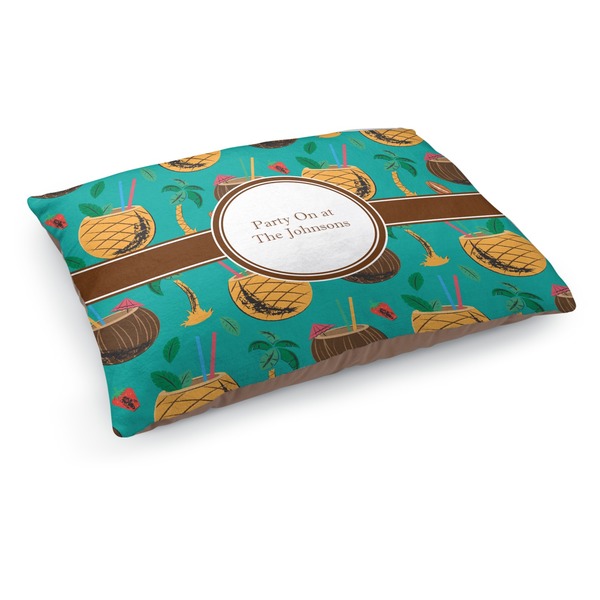 Custom Coconut Drinks Dog Bed - Medium w/ Name or Text