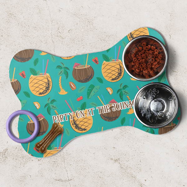 Coconut Drinks Dog Bone Shaped Mat Lifestyle