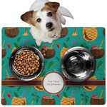 Coconut Drinks Dog Food Mat - Medium w/ Name or Text