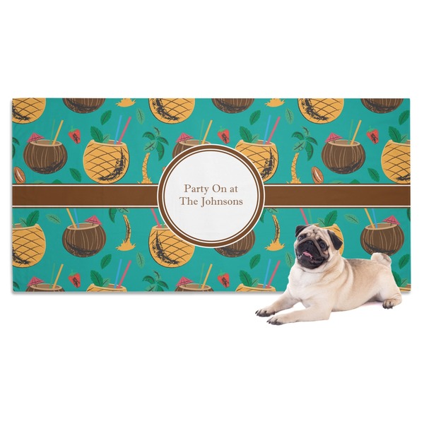 Custom Coconut Drinks Dog Towel (Personalized)