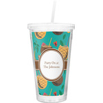 Coconut Drinks Double Wall Tumbler with Straw (Personalized)