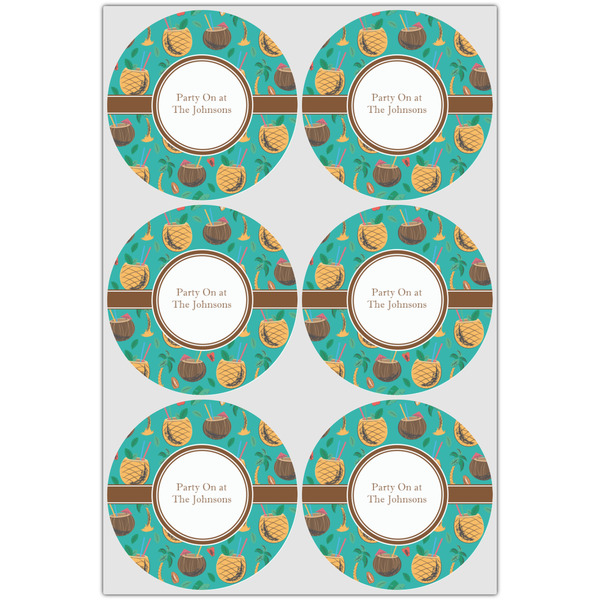 Coconut Drinks Drink Topper - Large - Set of 6