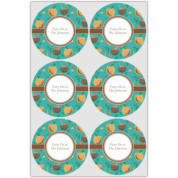 Coconut Drinks Drink Topper - XLarge - Set of 6