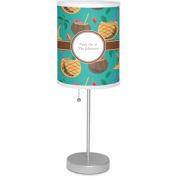 Custom Coconut Drinks 7" Drum Lamp with Shade (Personalized)
