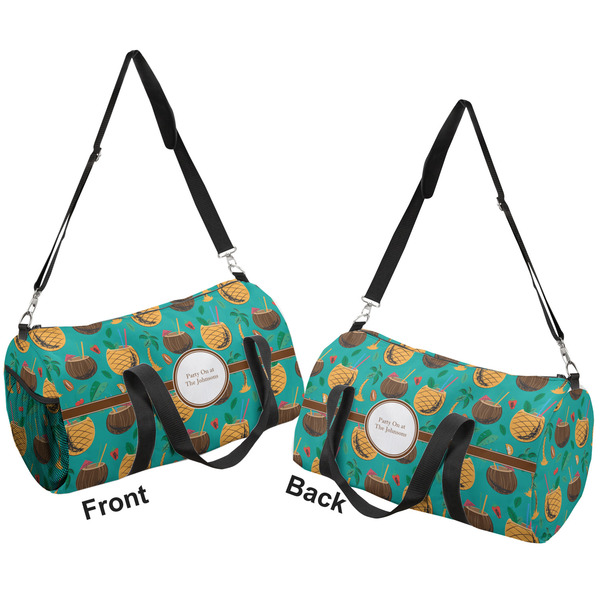 Coconut Drinks Duffle bag large front and back sides