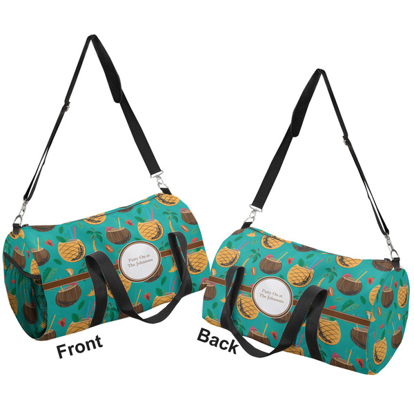 Coconut Drinks Duffle bag small front and back sides