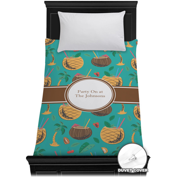 Custom Coconut Drinks Duvet Cover - Twin XL (Personalized)