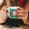 Coconut Drinks Espresso Cup - 6oz (Double Shot) LIFESTYLE (Woman hands cropped)