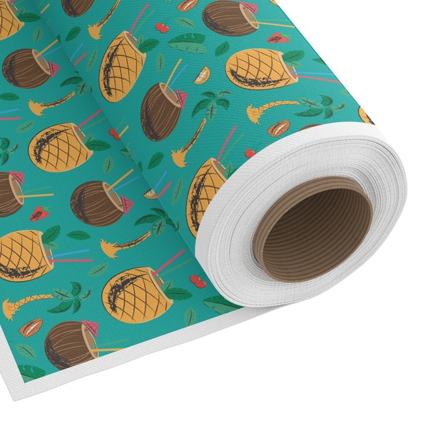 Custom Coconut Drinks Fabric by the Yard - Spun Polyester Poplin