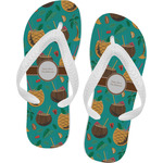 Coconut Drinks Flip Flops - Small (Personalized)