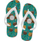 Coconut Drinks Flip Flops - Large (Personalized)