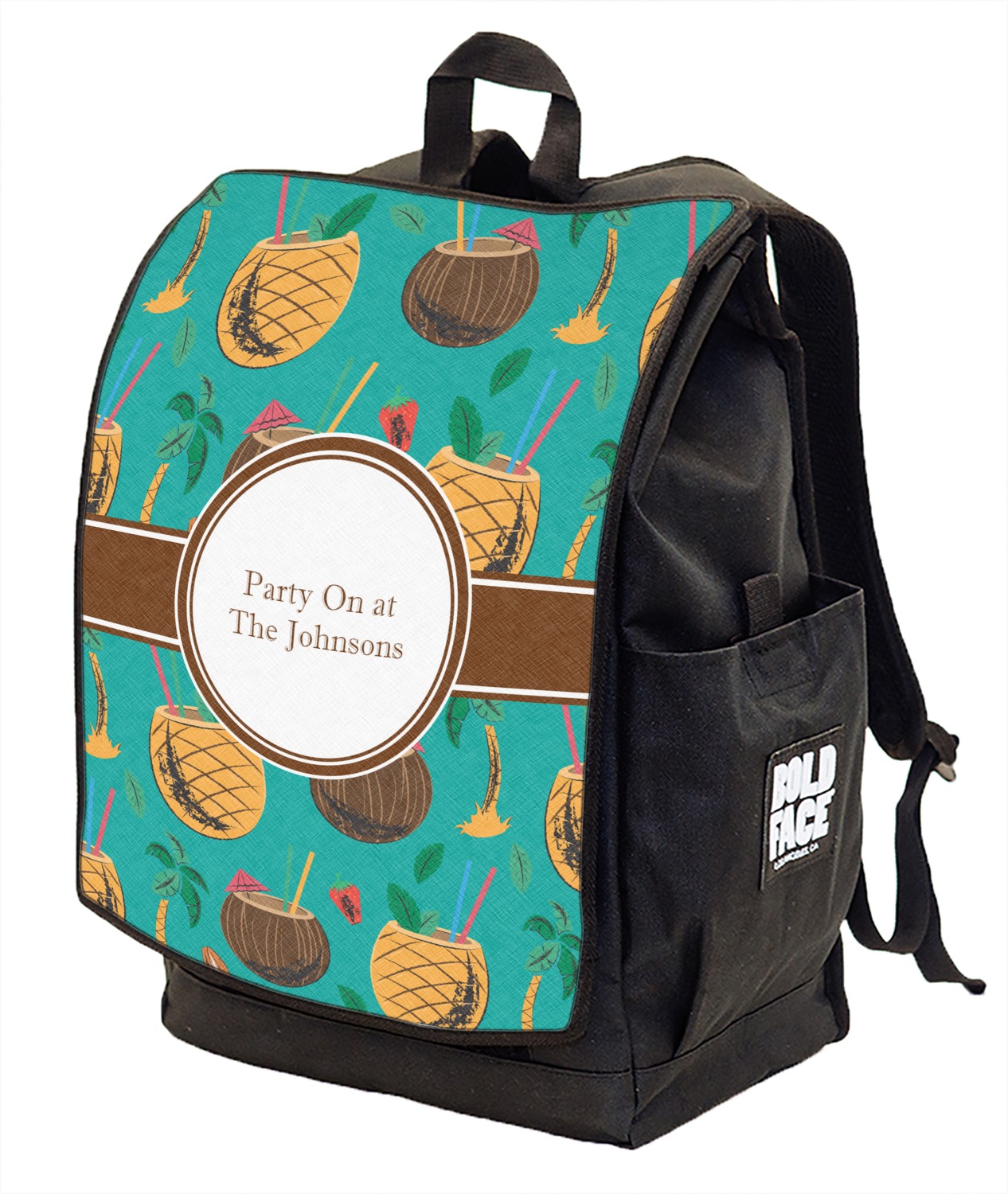 Coconut Drinks Backpack w/ Front Flap (Personalized) YouCustomizeIt