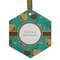 Coconut Drinks Frosted Glass Ornament - Hexagon