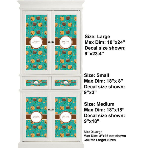 Coconut Drinks Full Cabinet (Show Sizes)