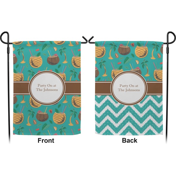 Coconut Drinks Garden Flag - Double Sided Front and Back