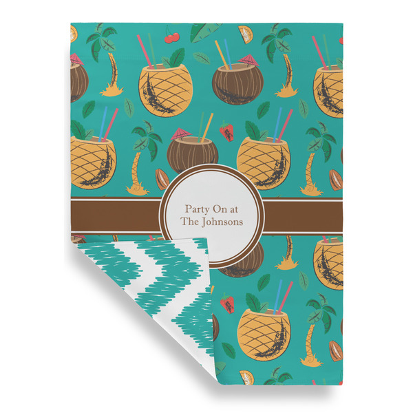 Coconut Drinks Garden Flags - Large - Double Sided - FRONT FOLDED