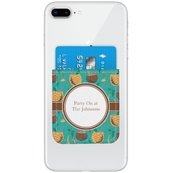 Coconut Drinks Genuine Leather Adhesive Phone Wallet (Personalized)