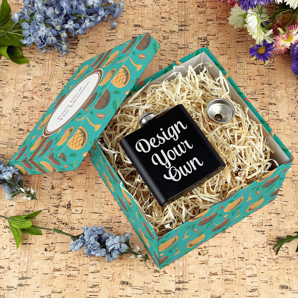 Coconut Drinks Gift Boxes with Lid - Canvas Wrapped - Large - In Context