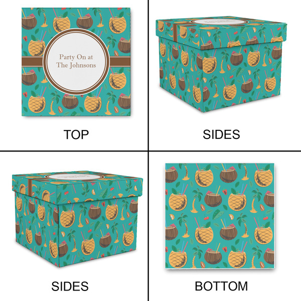 Coconut Drinks Gift Boxes with Lid - Canvas Wrapped - Medium - Approval