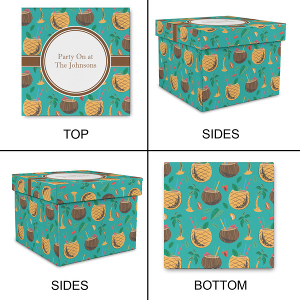 Coconut Drinks Gift Boxes with Lid - Canvas Wrapped - Small - Approval