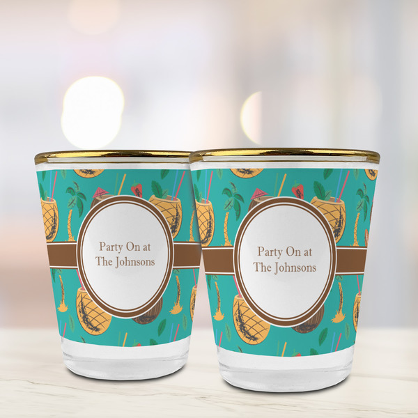 Coconut Drinks Glass Shot Glass - with gold rim - LIFESTYLE