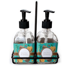 Coconut Drinks Glass Soap & Lotion Bottle Set (Personalized)