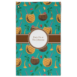 Coconut Drinks Golf Towel - Poly-Cotton Blend w/ Name or Text