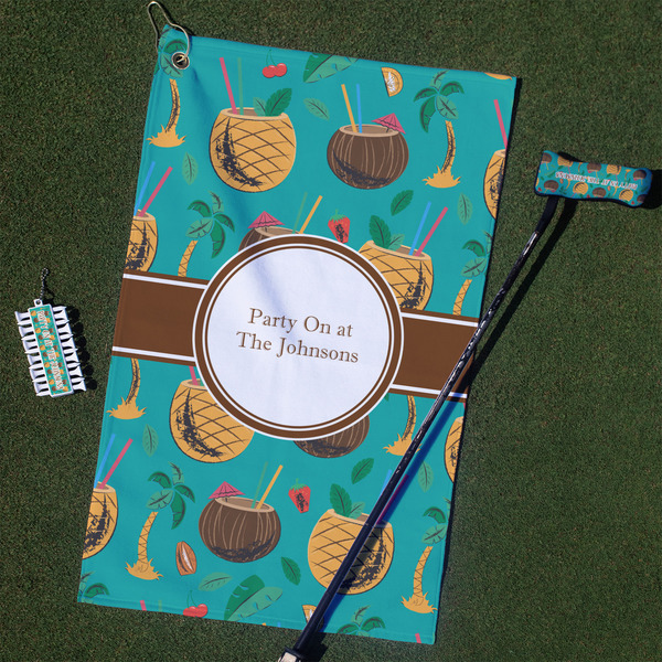 Custom Coconut Drinks Golf Towel Gift Set (Personalized)