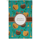 Coconut Drinks Golf Towel - Poly-Cotton Blend - Small w/ Name or Text