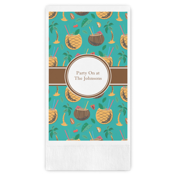 Custom Coconut Drinks Guest Napkins - Full Color - Embossed Edge (Personalized)