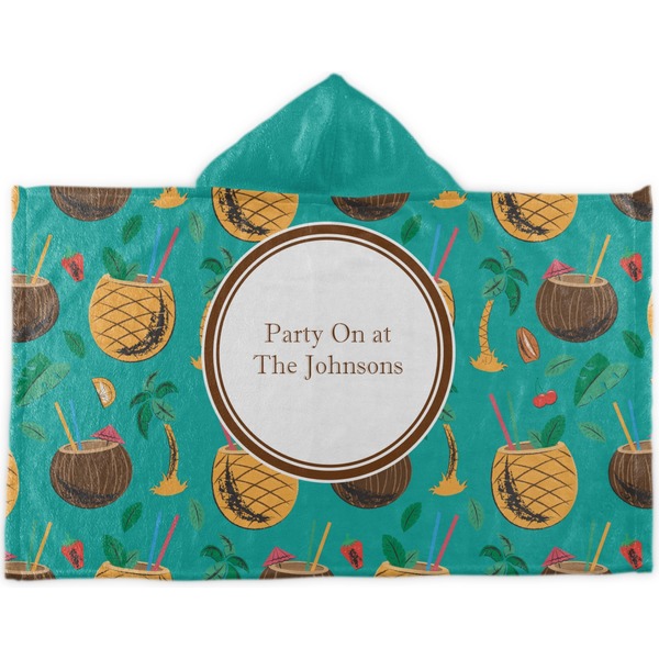 Custom Coconut Drinks Kids Hooded Towel (Personalized)