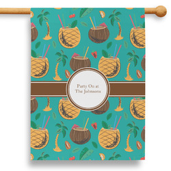 Coconut Drinks 28" House Flag - Double Sided (Personalized)
