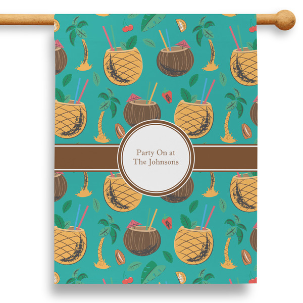 Custom Coconut Drinks 28" House Flag (Personalized)