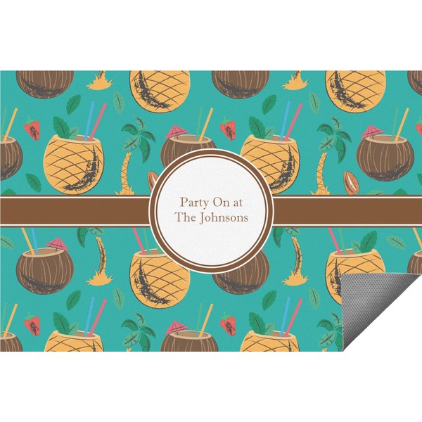 Custom Coconut Drinks Indoor / Outdoor Rug - 6'x8' w/ Name or Text