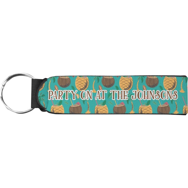 Custom Coconut Drinks Neoprene Keychain Fob (Personalized)