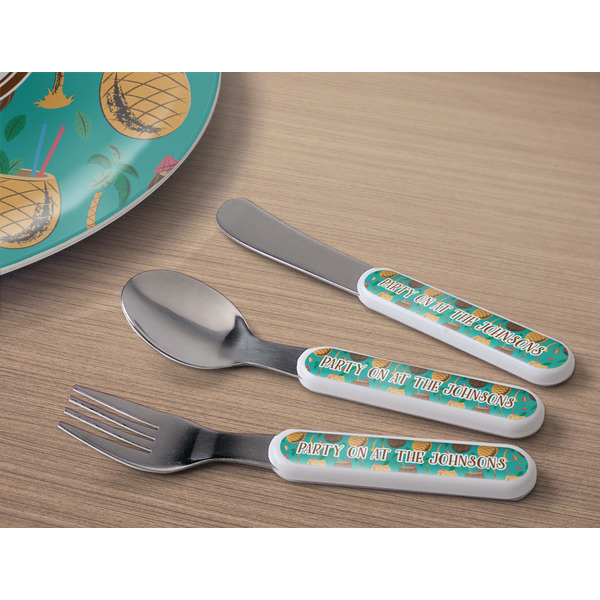 Coconut Drinks Kids Flatware w/ Plate