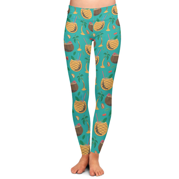Custom Coconut Drinks Ladies Leggings - Extra Large