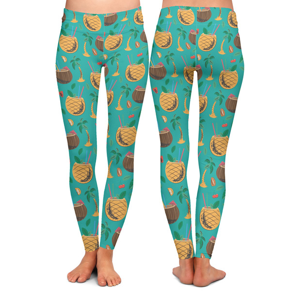 Coconut Drinks Ladies Leggings - Front and Back