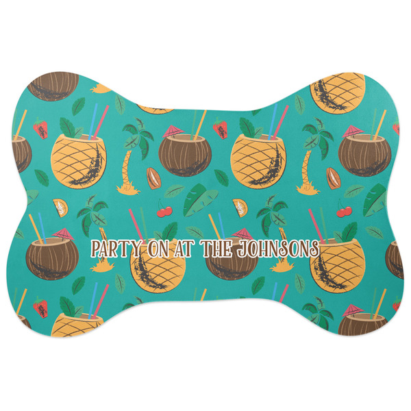 Custom Coconut Drinks Bone Shaped Dog Food Mat (Personalized)