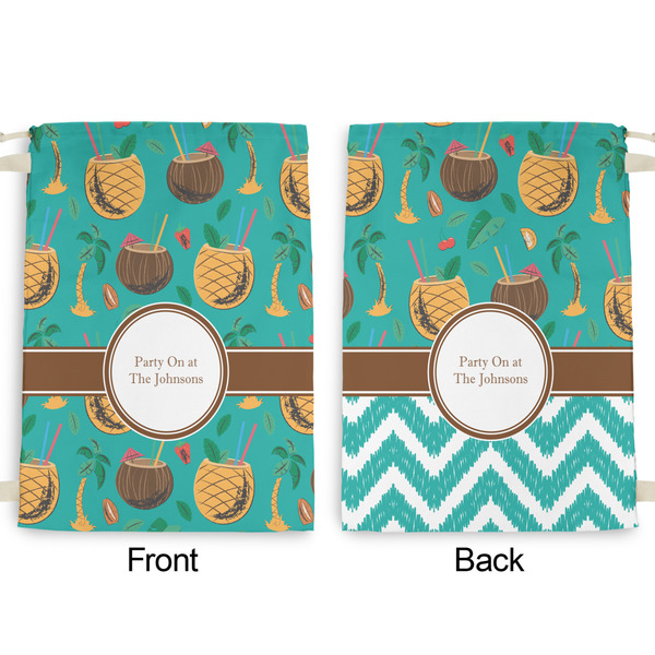 Coconut Drinks Large Laundry Bag - Front & Back View