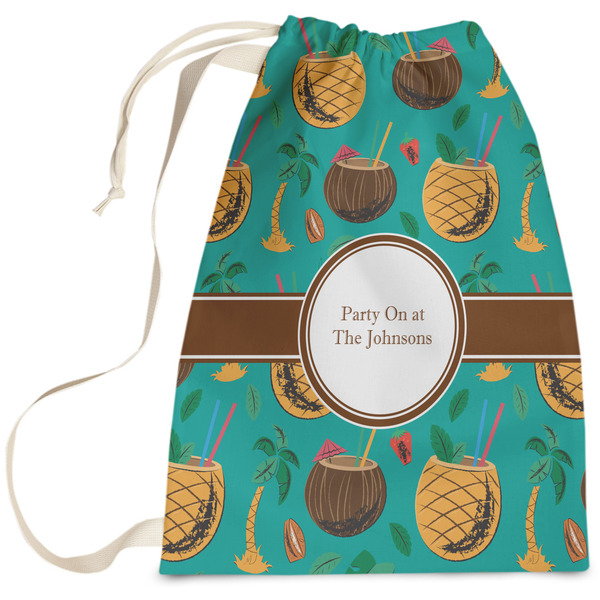 Custom Coconut Drinks Laundry Bag (Personalized)