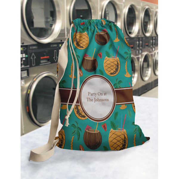 Coconut Drinks Laundry Bag in Laundromat