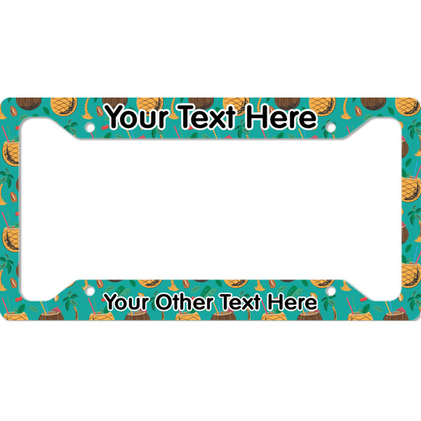 Custom Coconut Drinks License Plate Frame - Style A (Personalized)